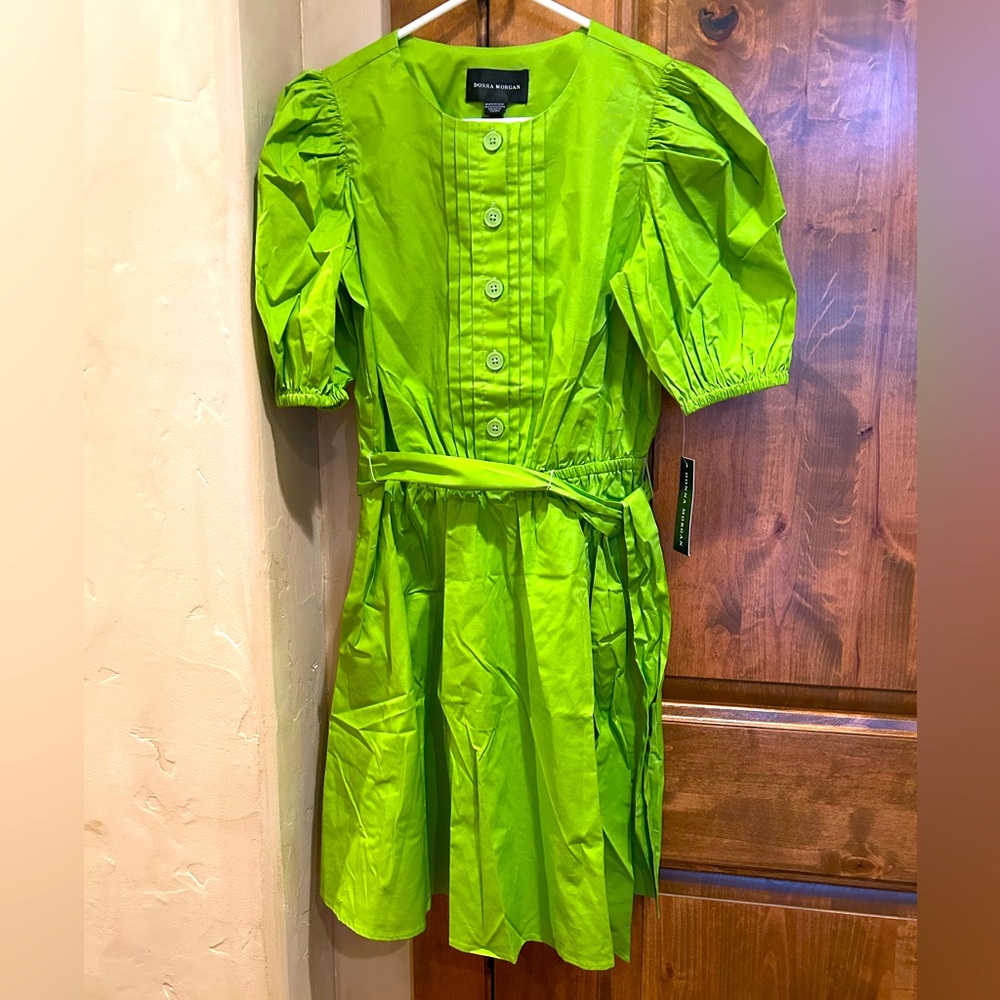 Donna Morgan Macaw Green Dress NWT